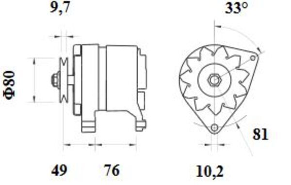 Generator - MG599 MAHLE - 202511, 6005028991, CT6005028991