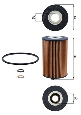 Ölfilter - OX1158D MAHLE - 1721803009, A1721840025