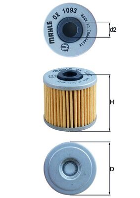 Ölfilter - OX1093 MAHLE - 1541ALEA7E00, 52010Y001, COF466