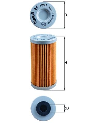 Ölfilter - OX1091 MAHLE - 11427715456, 7715456, COF511