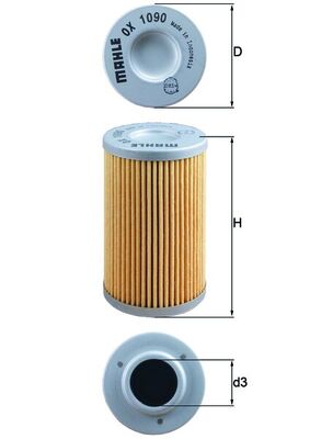 Ölfilter - OX1090 MAHLE - 0956745, 420956745, COF464