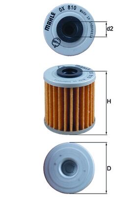 Ölfilter - OX810 MAHLE - 1651035G00, 520100001, COF107