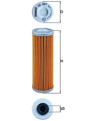 Ölfilter - OX807 MAHLE - 60038015000, COF058, KN158