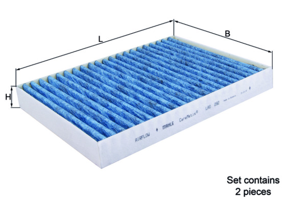 LAO292/S, Filter, interior air, Cabin filter, MAHLE, 2218300018, E2919LB-2, FP2722-2, WG1724310, 2218300318, 2218300562, 2218300718, A2218300018, A2218300318, A2218300562, A2218300718