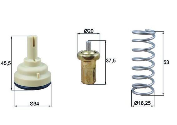 Thermostat, coolant - TX181105D MAHLE - 03C121110P, 4006162, 78744S