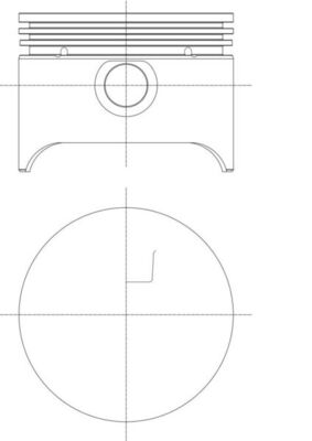 Piston - 227PI00143000 MAHLE - 51541196008, 87-72761-STD, K006026