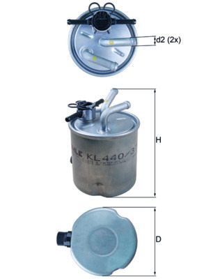 KL440/37, Fuel filter, Fuel filter, MAHLE, 09864B2005, 16400EC00A, 3001100, 36143230013, 5558200, ADN12331, CFF100498, DN1986, EFF225, FC100S, FCS758, FP5908, H435WK, hdf587, J1331045, N1331047, NF2466, P10533, S5582GC, VFF566, WF8426, WK920/6, 16400EC00C, F026402096, FCS807, NF2466A