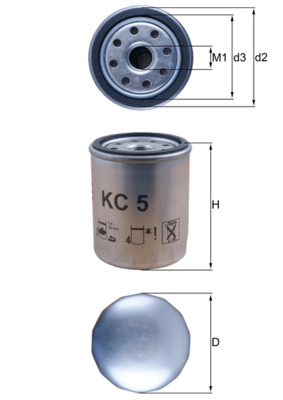 KC5, Kraftstofffilter, Kraftstofffilter, MAHLE, 02/800025, 0423456031, 0440223, 055923570, 078853, 1058100C1, 113890, 130306190, 130360220, 130366120, 13200023, 13240023, 1402229, 1457434300, 153071760638, 1640009W00, 1663143560, 18941434790, 2330256021, 2330B56030, 2437000, 250018508, 282203A1, 2900535300, 3001103, 3006160, 30143230003, 330143006, 33388, 370
