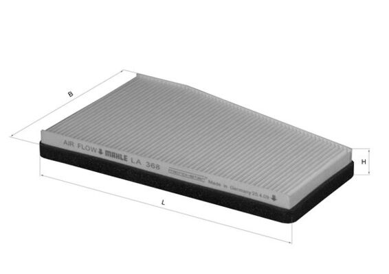 LA368, Filter, interior air, Cabin filter, MAHLE, 090098, 0986AF5425, 09DDW2, 17041F, 21DWW2, 21W2, 29123190010, 715587, 80001738, 96296618, ADG02525, CA89050, CU3040, DC7101, EKF290, ELR7251, FC304, HB250, J1340905, K1305, KF8909311B1, LVCF507, MS6408, QAP399, S3133C, SA1299, V51300008, WP2042, 1987435122, 96327366