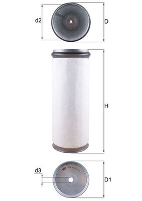 Secondary Air Filter - LXS47 MAHLE - 12.19.27/20, 1457433787, 154098578970