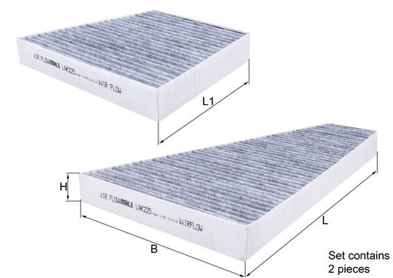 Filter, Innenraumluft - LAK225/S MAHLE - 10311034, 1123200018/S, 1987435506