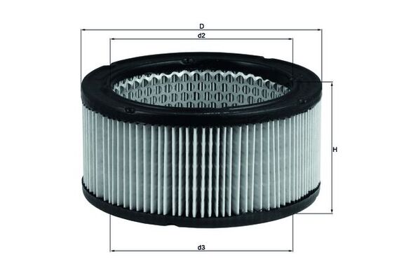 LX213, Luftfilter, Luftfilter, MAHLE, 0405968, 1457429020, 2008, 2786400, 61610893200, 800181, 8301, 834, 9974350, A17061, A635C, A694, AG123, AP3308, ARP1633, B147, C1633/1, CA658, E74L, EFA051, EL3026, FI3509, GFE2053, L14/1, MA105, MA628, MD034, PA2023, QAF147, R708