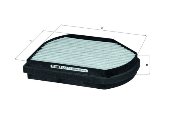 LAK37, Filter, interior air, Cabin filter, MAHLE, 0259059, 05101438AA, 13064254, 1328101109, 154068320750, 17151, 1987431301, 2108300818, 21651961, 24777, 30311023, 352205001, 400203, 698697, 975045, AC132, AHC138, AK7058, BFC1146, CFA8877, CUK2897, DCF068K, E914LC, EC404, EKR7023, K1016A, MC505, MCF0028, NC2077CA, PCK8065