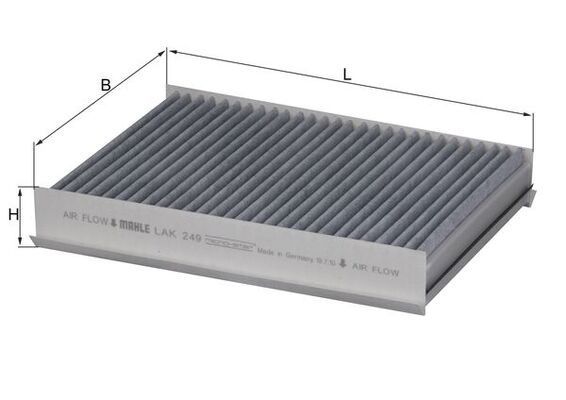 Filter, interior air - LAK249 MAHLE - 108986, 154068757690, 17379