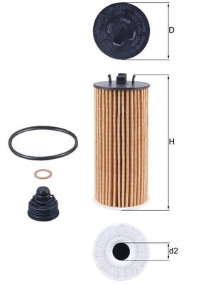 Ölfilter - OX815/1D MAHLE - 11428570590, 2518500, 47224