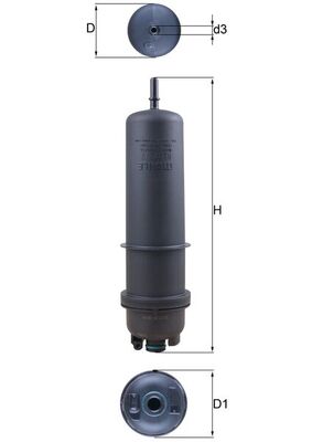 Kraftstofffilter - KL872/7 MAHLE - 13328582008, 31A3300, ALG2409