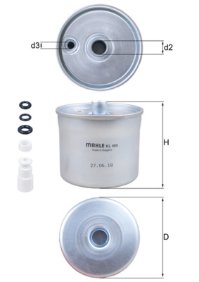 Kraftstofffilter - KL468 MAHLE - ALG2601, F026402116, LVFF682