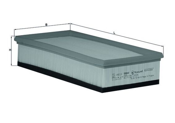 LX529, Luftfilter, Luftfilter, MAHLE, 1444H6, 1457432200, 27.44.25/20, 3006700, 30998, A1342, A27697, AF0325, AP090, C33156, CA5111/C, E338L, MA1135, PA7322, S8920A, WA6262, 1444T1, A397, CA5111/E, PA7325, 1444T3