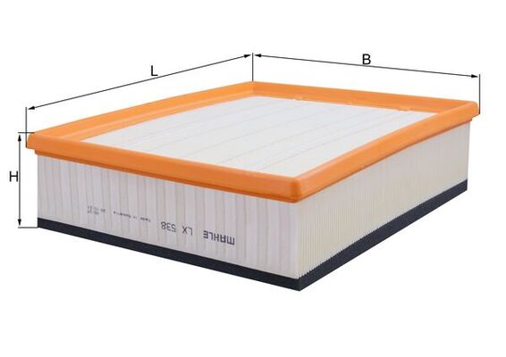 LX538, Luftfilter, Luftfilter, MAHLE, 074129620A, 1121290039, 1457433747, 3019300, 31234, 42485, 585405, A1050, AP157/3, C29198/1, E243L01, ELP3901, PA3516, V101614, 701129620A, WA9468, 74129620A