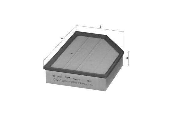 Luftfilter - LX1219 MAHLE - 100356, 30636551, 9736551