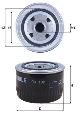 OC102, Oil Filter, Oil filter, MAHLE, 0451103093, 0650383, 196OS, 20.37.04/110, 2311402, 30738164, 367, 5017809, 93156351, BC1200, C146, DO830, EFL347, ELH4170, FOE172, FX0037, GFE264, L17301, LK1130, LS858, OP615, PH5112, R199, S9910R, SO060, SP976, W914/4, WL7415, X4075E, Z165