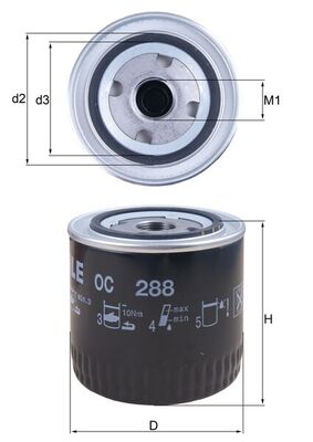 OC288, Oil Filter, Oil filter, MAHLE, 00K04884899AC, 0451103333, 154098540500, 15426, 2010, 2346300, 250060, 3322581, 4065OS, 4330, 48486, 4884899AB, 586097, 7143220015, ADF122109, AJ0414302B, B329, BFO4119, COF102106S, DO893, EFL820, ELH4279, EOF064, FO526, FT5737, FX20009, GFE353, H10W18, J1313028, L24651
