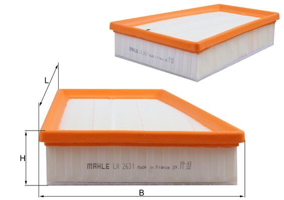 LX2631, Air Filter, Air filter, MAHLE, 107277, 16123210021, 165462862R, 3054300, 4150940304, 585156, 71760678, 8392, A1573, A2497, ADR162206, AG1733, AP185/4, BFA2233, C2510/1, CA11655, E1135L, ELP9301, F026400250, LVFA1423, MA3212, P543, PA3522, PC3256E, S3543A, WA9569, 165469029R, A4150940304, ELP9521, PA7782