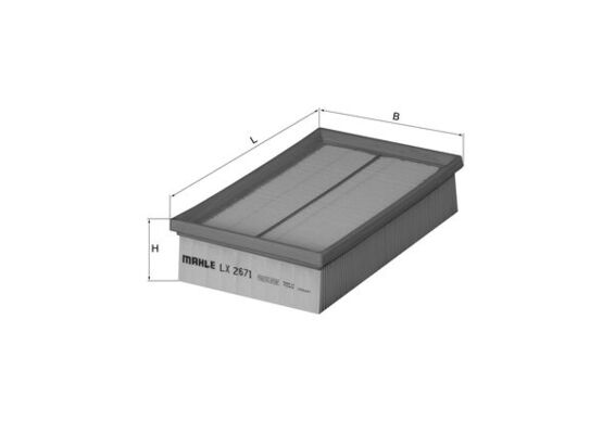 LX2671, Luftfilter, Luftfilter, MAHLE, 02C2P16933, 108746, 193/2, 6W839601AB, ADJ132228, AP193/3, C25021, GFE4033, 8W839601AA, C2P16933, WA9455, C2P6500, WA9769