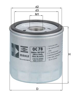 OC78, Oil Filter, Oil filter, MAHLE, 035115591, 0451103339, 26.43.43/110, 41150063A, 5018025, 51288, B228, DO247, EFL360, FT5891, H90W18, L10168, LS324, PH2816, R927, SO435, W712/20, X4033E, 451103339, 870X6714LA, PER168, PH46, P3339