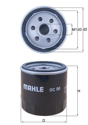 Ölfilter - OC90 MAHLE - 04502696, 0451103079, 0650401