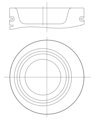 Piston - 227PI00139000 MAHLE - 51025006363, 51025006369, 51025006541