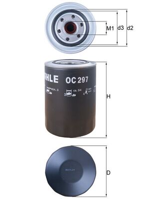 OC297, Oil Filter, Oil filter, MAHLE, 0986452063, 1005597, 10597, 1230A046, 1269907, 15098, 153071762337, 2189, 2347500, 2446R332D11, 2631145001, 32143220002, 47476, 51675, 586085, ADC42110, BD7028, BFO4094, C306, CMB11351, COF100284S, CT16701, DF1889, ELH4250, FH1105, FO1005, FO597S, FT5648, FX0178, H96W03