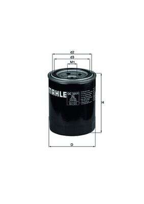 Oil Filter - OC331/1 MAHLE - 0451103276, 1651085FA0, LS830