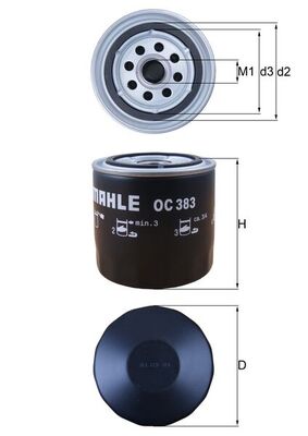OC383, Oil Filter, Oil filter, MAHLE, 0000229651, 0006605760, 0008547327, 0009830606, 06501613, 1003000800690, 1133277R1, 1498020, 156513AS, 1620482M1, 209007087, 21011012005, 244191400, 27701008698, 32821600, 3I1214, 4126435, 440052346, 60541180001, 605411880001, 7984235, 7984916, F120203310170, Y03727812, 019468, 06605760, 1003000800691, 1133278R1, 209070087, 2101101200520