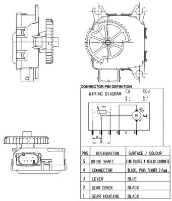 Control, blending flap - AA14000P MAHLE - 351344001, 6Q2819453A