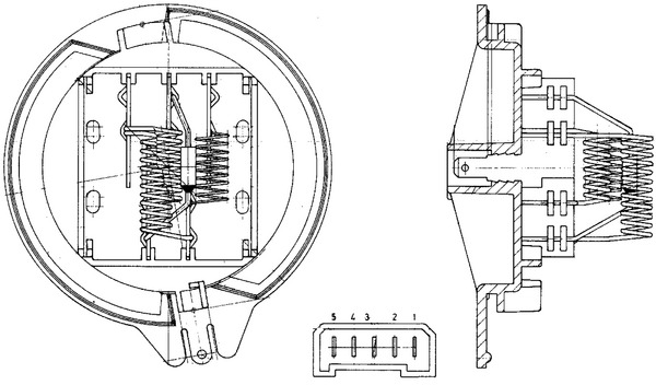 Resistor, interior blower - ABR20000P MAHLE - 351303291, 95668115