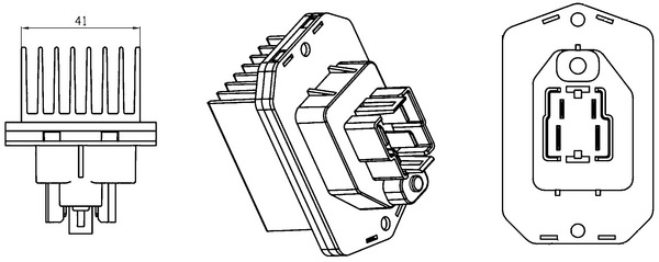 Regulator, passenger compartment fan - ABR76000S MAHLE - 106076, 351321-764, LR031677