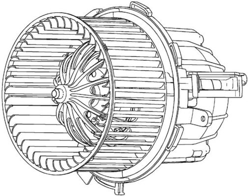 Interior Blower - AB115000P MAHLE - 069412293010, 34191, 351040261