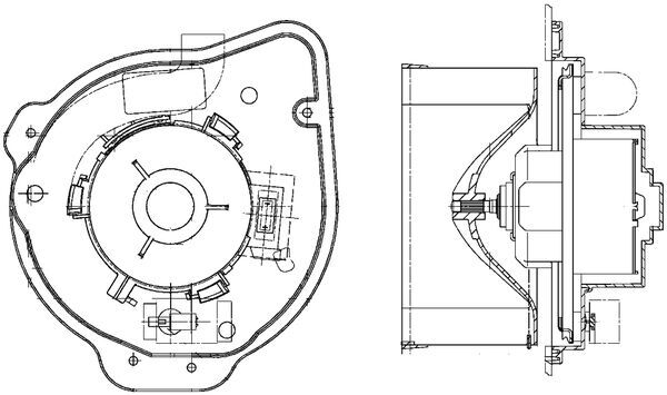 Interior Blower - AB135000P MAHLE - 069412708010, 30755486, 351041211