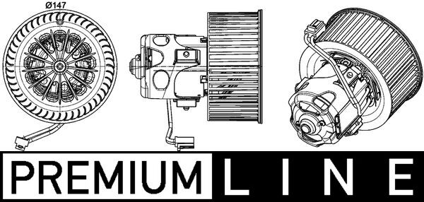 Interior Blower - AB151000P MAHLE - 05991238, 069412702010, 351040241