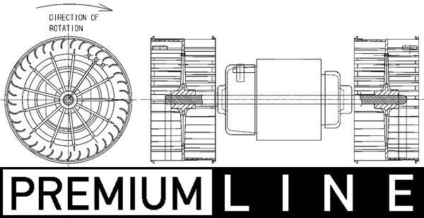 Interior Blower - AB152000P MAHLE - 0038300608, 351043381, 87400