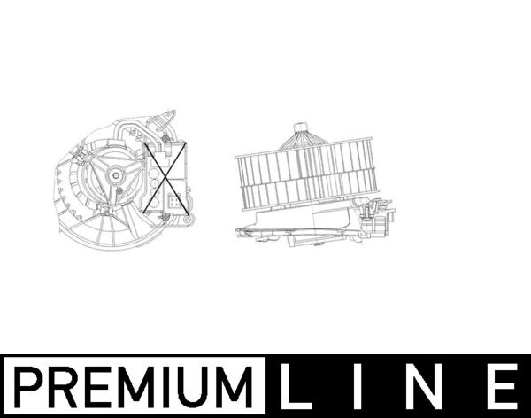 Interior Blower - AB25000P MAHLE - 009157211, 128076N, 2208203542
