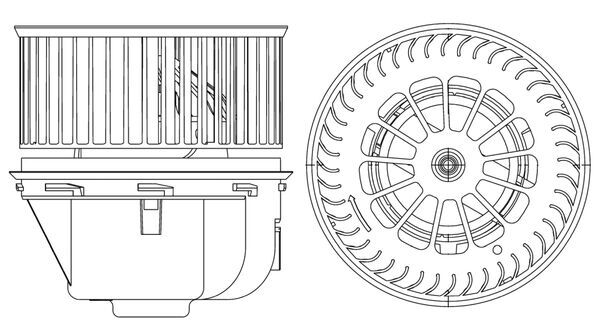 Interior Blower - AB264000P MAHLE - 1548220, 34328, 351151021