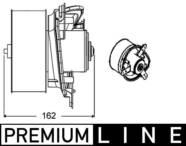 Interior Blower - AB275000P MAHLE - 351332331, 3542611C2, BOA8041500879