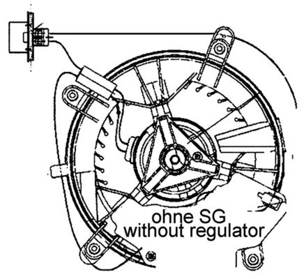 Interior Blower - AB65000P MAHLE - 009159461, 0142360024, 05991138