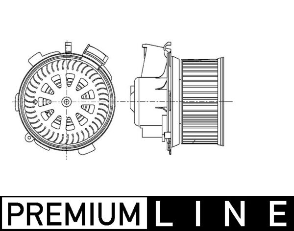 Interior Blower - AB66000P MAHLE - 009159481, 05991188, 069412696010