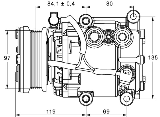 ACP106000P, Compressor, air conditioning, Air-conditioning various, MAHLE, 10-0127, 10-160-01025, 108110, 1201738, 1367492, 1800K171, 1.8022, 18022, 206A37, 240229, 32247, 351113-901, 51-0141, 6018K171, 67131, 699328, 81.05.00.005, 850259N, 888-0100251, 89228, 92-0335, 920.60006, 945605, ACP240, DAC8623331, DCP10014, F467131, FC0098, FDAK171, K18022