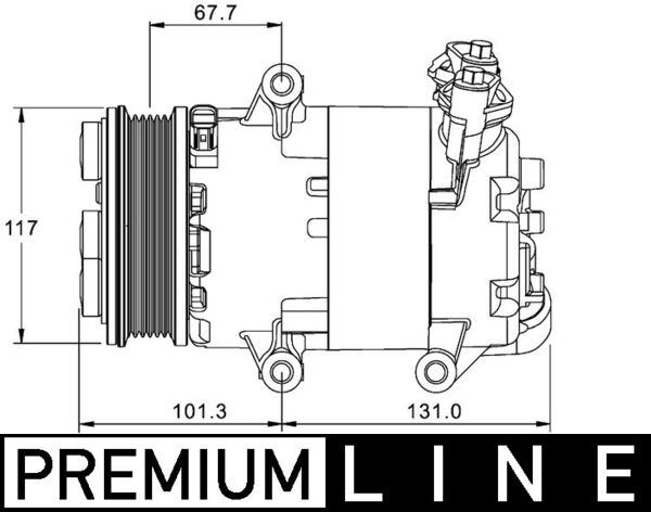 Compressor, air conditioning - ACP1330000P MAHLE - 0200K185, 10-160-01041, 1433332
