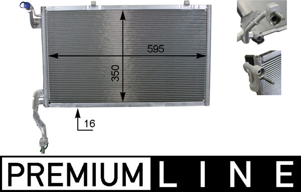 Condenser, air conditioning - AC10000P MAHLE - 092065N, 107583, 1776104