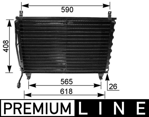 Condenser, air conditioning - AC167000P MAHLE - 0806.2004, 102693, 121940N